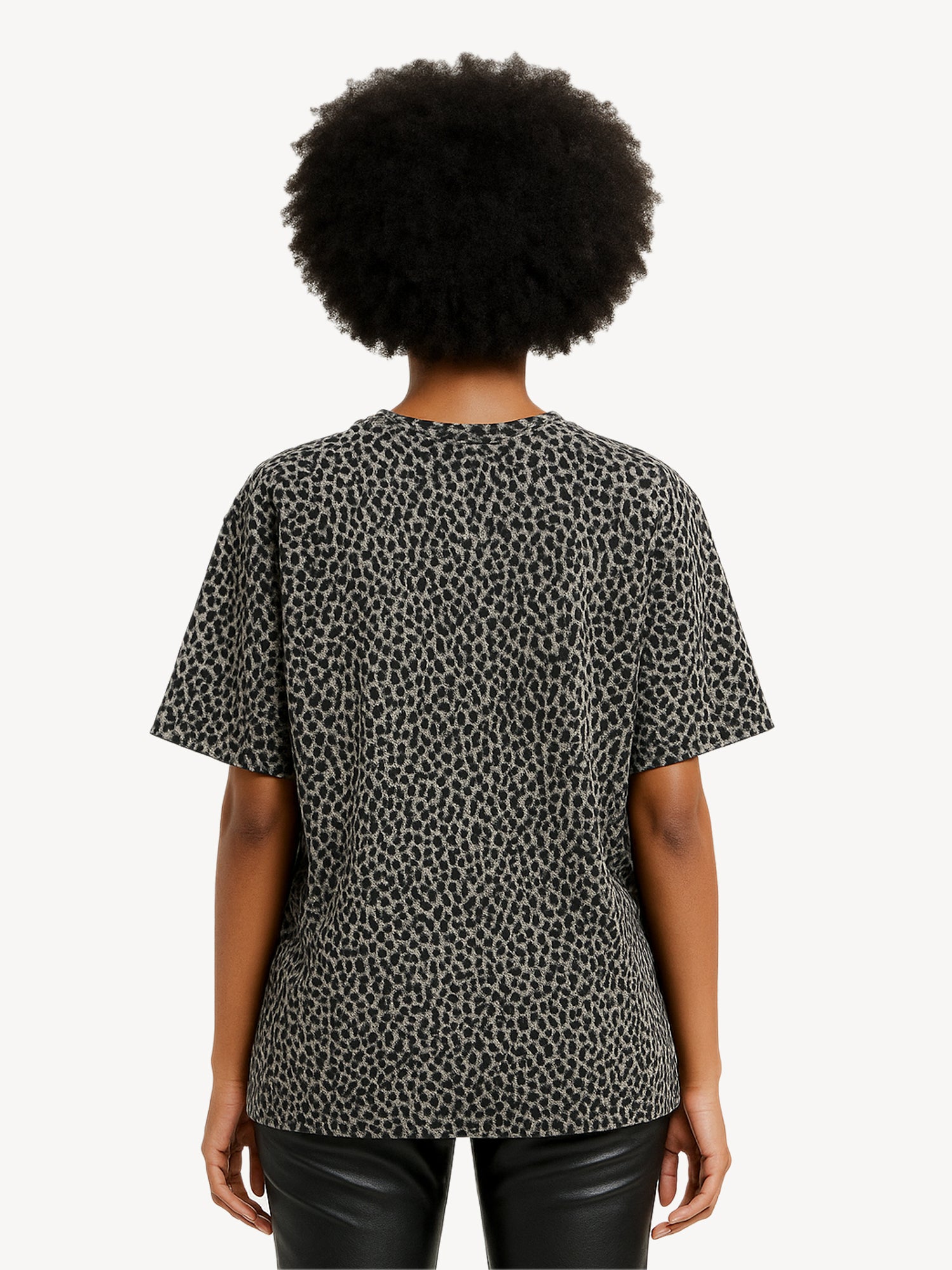 Animal Print DRAPE Oversized T-shirt