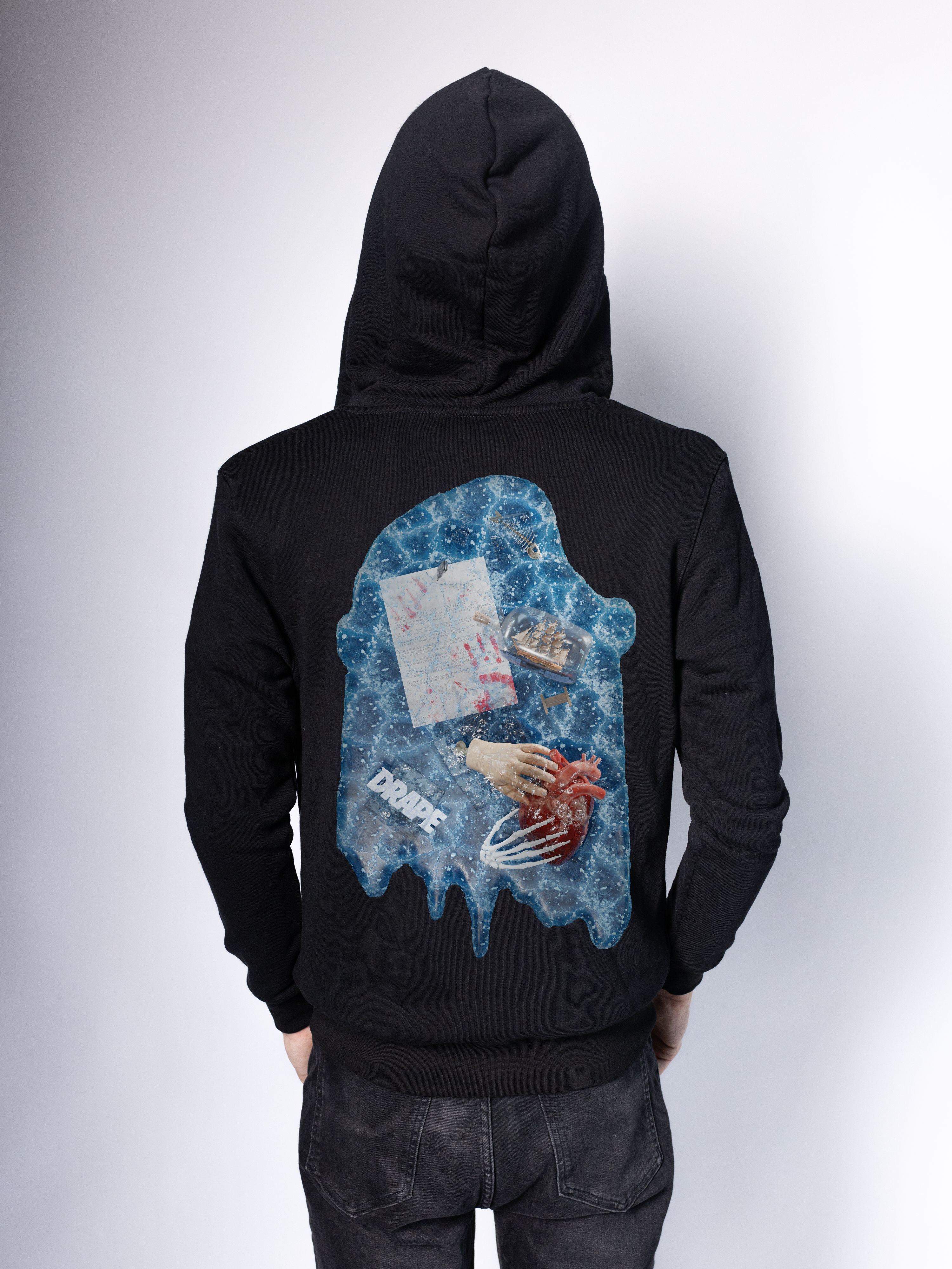 Antarctica Wound DRAPE Zip Hoodie