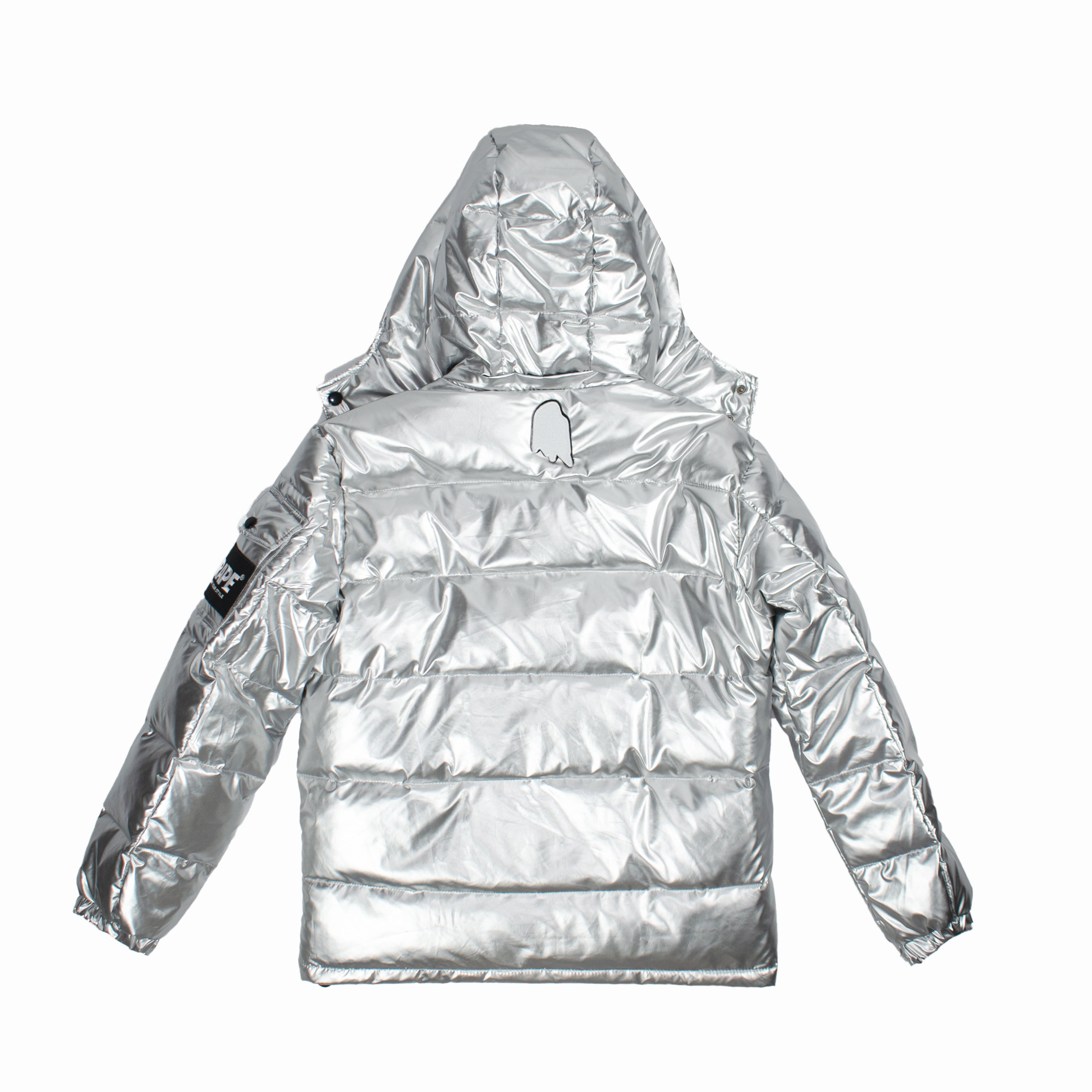 SILVER DRAPE PUFFER
