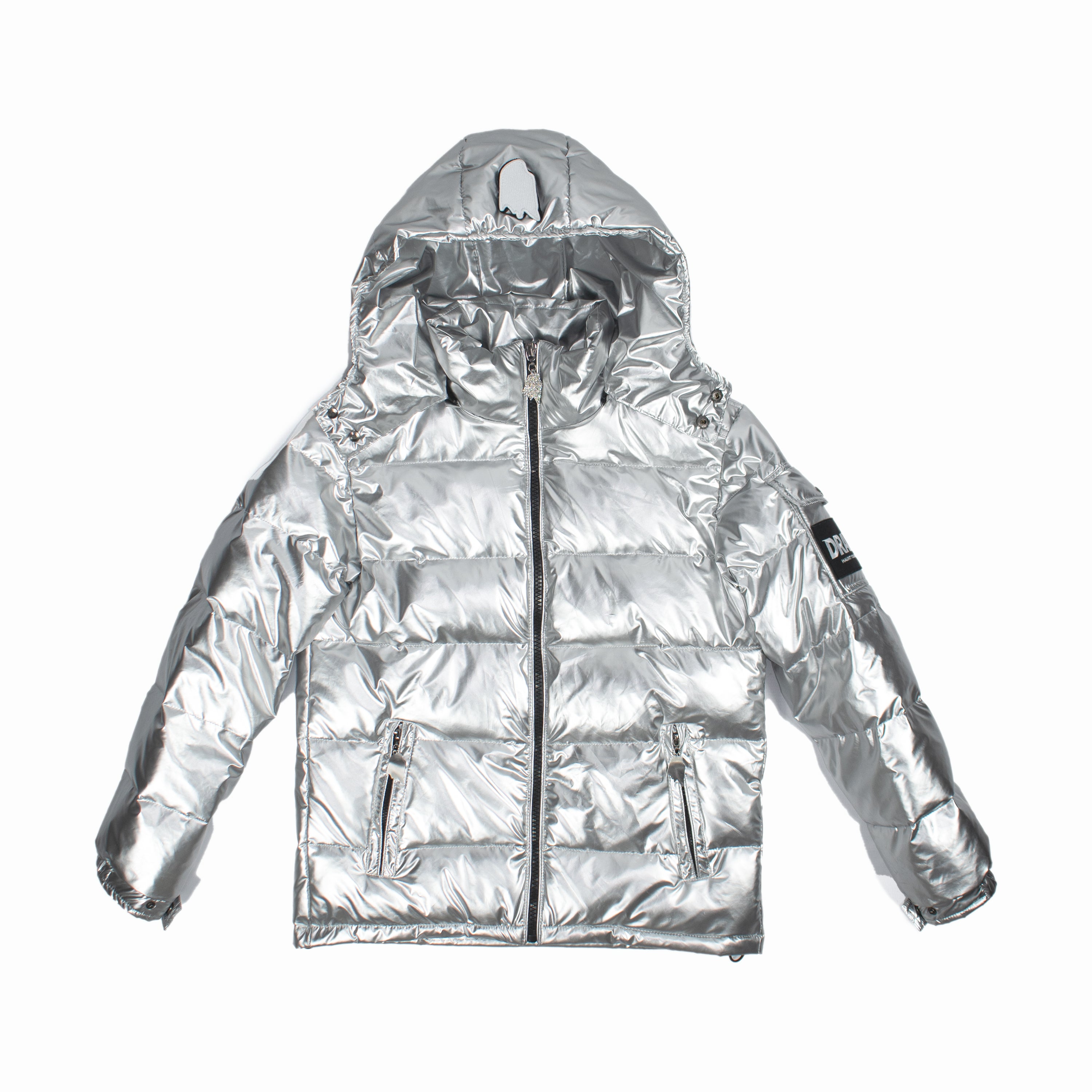 SILVER DRAPE PUFFER