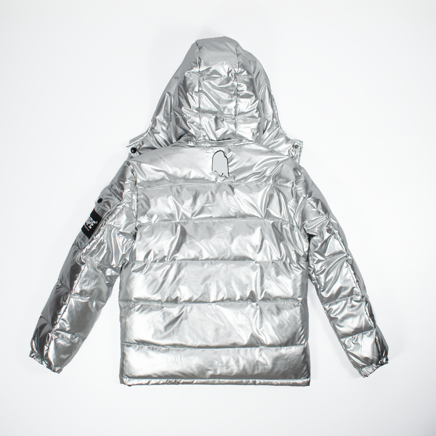 SILVER DRAPE PUFFER